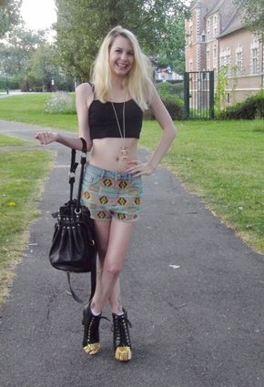 Jeffrey Campbell  Ankle Boots / Booties and Topshop  Shorts