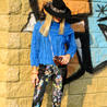 Blue, floral print and...animalier!