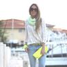 Lace, jeans and fluo...