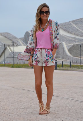 Zara  Shorts, Zara  Tunika and Zara  Flats