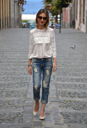 Zara  Hemd / Blusen, Zara  Jeans and Zara  Pumps/Wedges